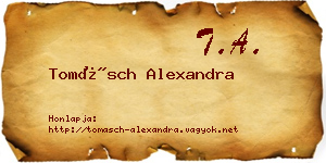 Tomásch Alexandra névjegykártya